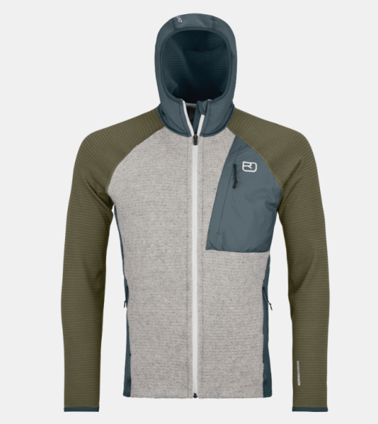 Ortovox FLEECE GP CLASSIC KNIT HOODY M, dark arctic grey
