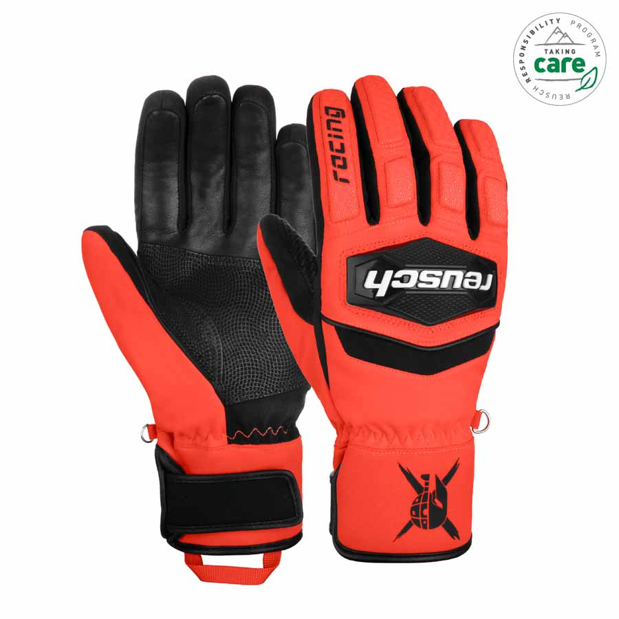Reusch WC Warrior R-TEX XT JR, black/ fluo red, 6