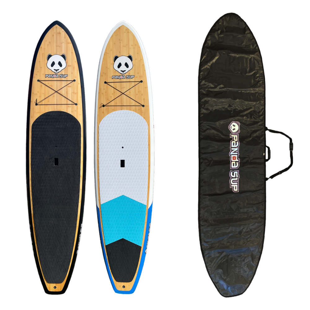 PandaSup bPanda Guadua 11'3" / Board Bag, Weiss / Bamboo / Blau / Schwarz, 11.3"x30"x4...