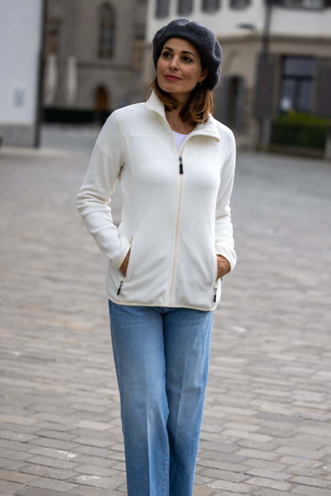 rukka Maika Damen Fleecejacke, off white (egret)