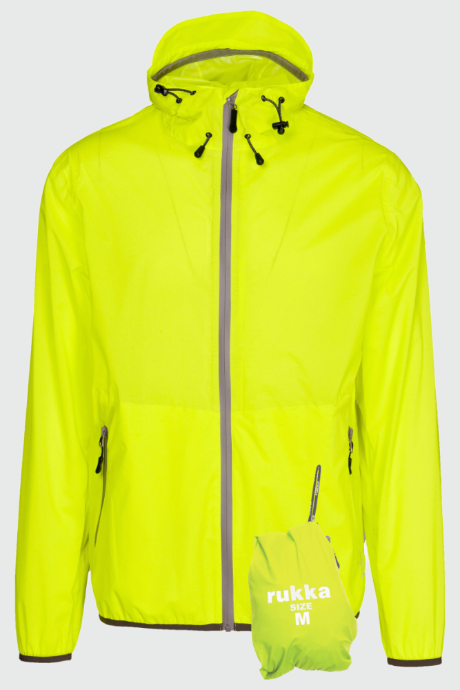 rukka Shelter Herren Regenjacke, fluorescent lemon