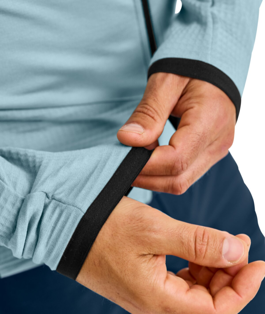 Ortovox FLEECE GRID JACKET M, blue nunatak, XL