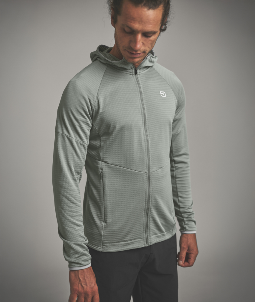 Ortovox FLEECE LIGHT GRID HOODY M, deep ocean, XL