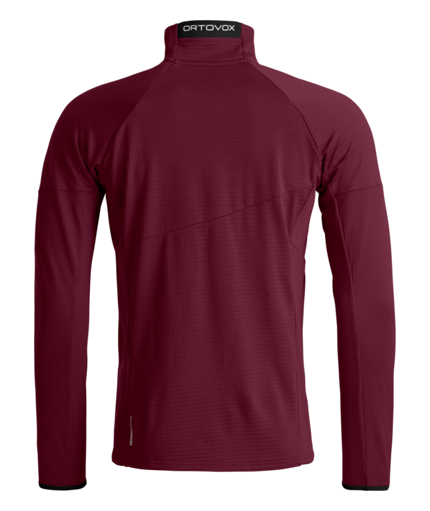 Ortovox Fleece Light Grid Jacket M, red malbec, L