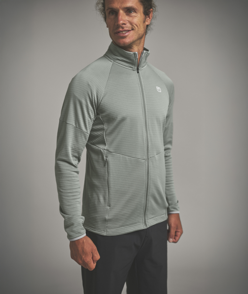 Ortovox Fleece Light Grid Jacket M, red malbec, L