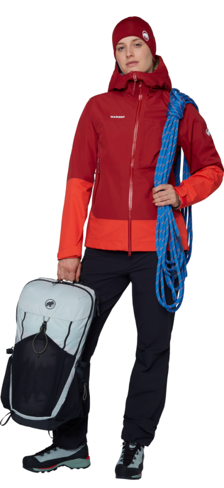 Mammut Alto Guide HS Hooded Jacket Women, dark red- red