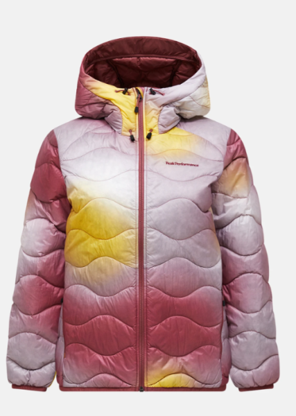 Peak Performance Helium AOP Down Hybrid Hood Damen , AOP/Wild Rouge