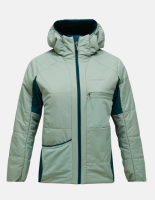 Peak Performance Freelight Reversible Insulated Hood Jacket Damen , PONDEROSA PINE/Green Valley
