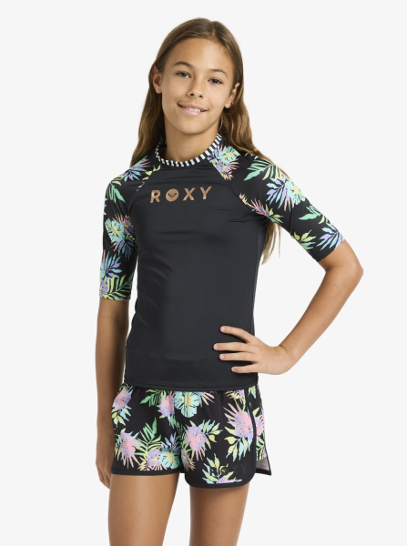 Roxy Active Rg Ss Lycra, Anthracite Aquarella Active Rg