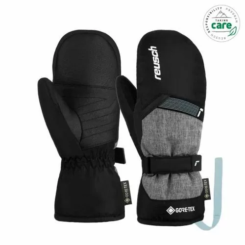 Reusch Flash Gore JR Mitten, blk/blk mel/cabba, 5.5
