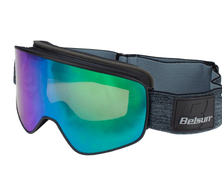 Belsun Senior "L", Black matt/Revo green