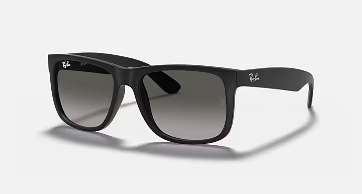 Ray Ban Justin, Rubber Black, Light Grey Gradient Dark Grey, 55