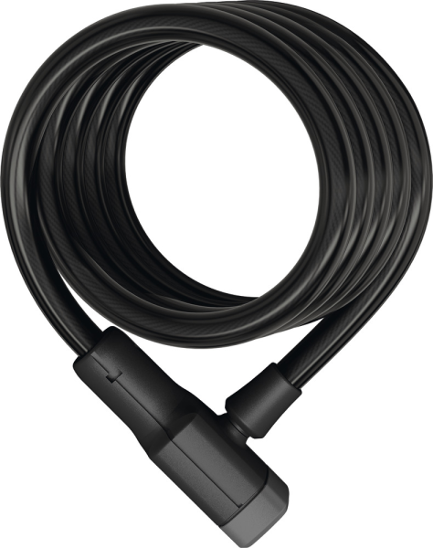 ABUS Spiralkabelschloss Booster 6512K/180 mit Halter SCMU 6K schwarz