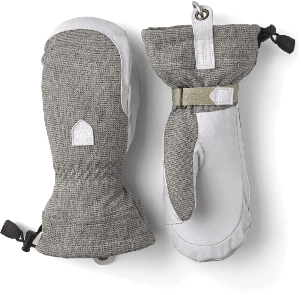 Hestra Woman's Patrol Gauntlet Mitt, light grey, 8