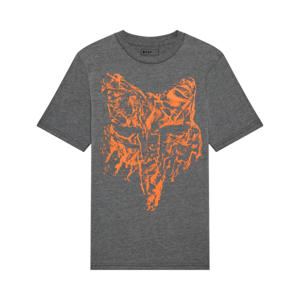 Fox Racing Yth Image Print Hd Ss Tee, heather dark grey, YXL