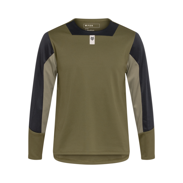 Fox Racing Yth Defend LS Jersey, olive green
