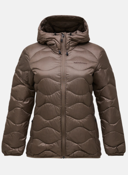 Peak Performance W Helium Down Hood Jacket-Terrain Tan