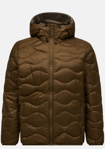 Peak Performance M Helium Down Hood Jacket, Meadow Moss/AVID BEIGE