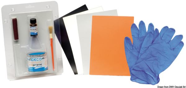 Adeco Reparatursatz für SUP und Schlauchboote aus Neopren, orange, 125ml