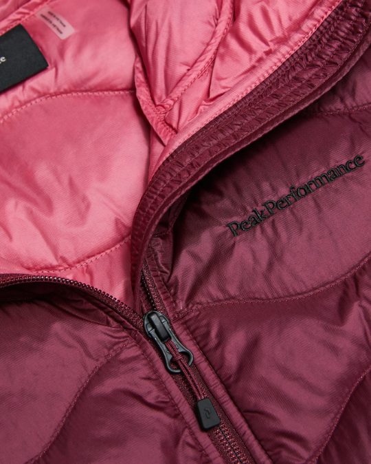 Peak Performance W Helium Down Hood Jacket, PORTO/MOUNTAIN BLUSH, L