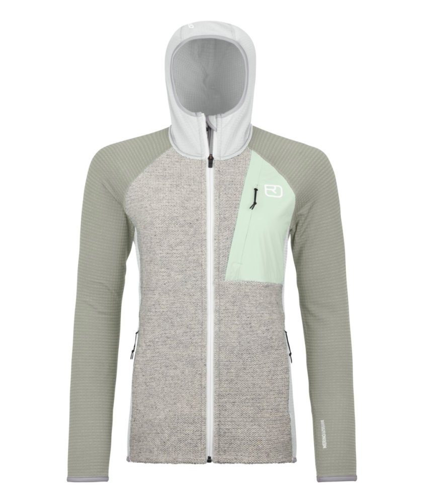 Ortovox FLEECE GP CLASSIC KNIT HOODY W, grey ice