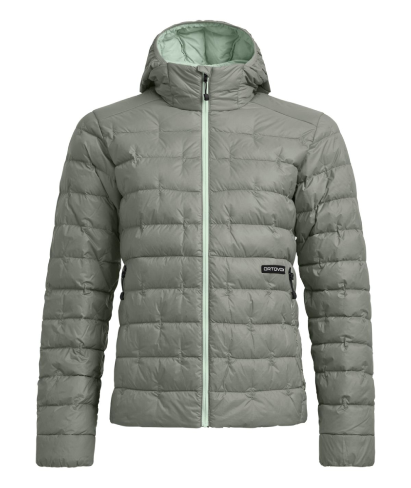 Ortovox DOWNWOOL 180 HOODED JACKET W, green sage, L