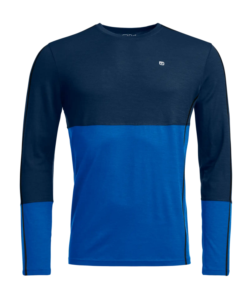 Ortovox 185 ROCK'N'WOOL LONG SLEEVE M, deep ocean, L