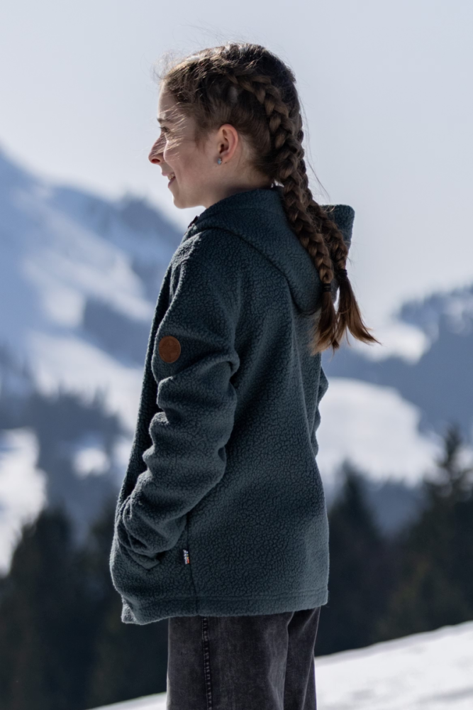 Rukka Sammy Kinder Sherpa Fleece, 0675, darkest spruce, 128