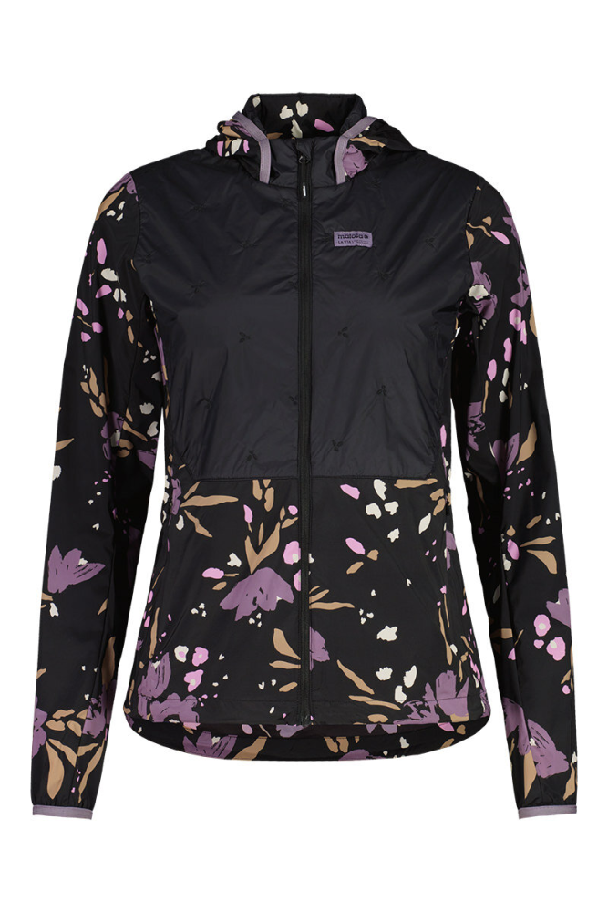 Maloja TamaraM. Printed, deep black brushflower, M