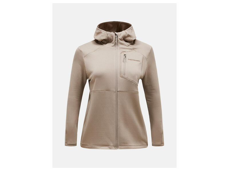 Peak Performance W Trail Polartec Zip Hood, AVID BEIGE, L