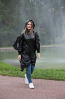 Korntex Einweg Regenponcho, schwarz, one size