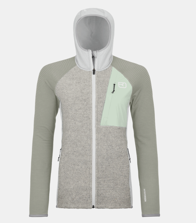 Ortovox FLEECE GP CLASSIC KNIT HOODY W, grey ice