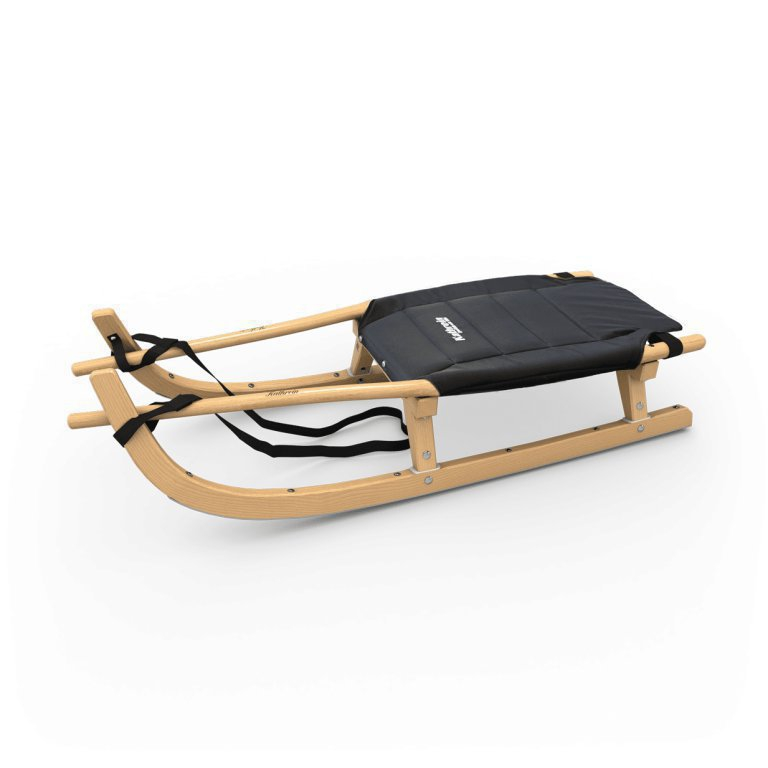 Kathrein Tourenrodel Zweisitzer mit Polstersitz, Grau, 125cm