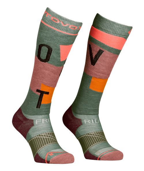 Ortovox FREERIDE LONG SOCKS COZY W, wild herbs, 3
