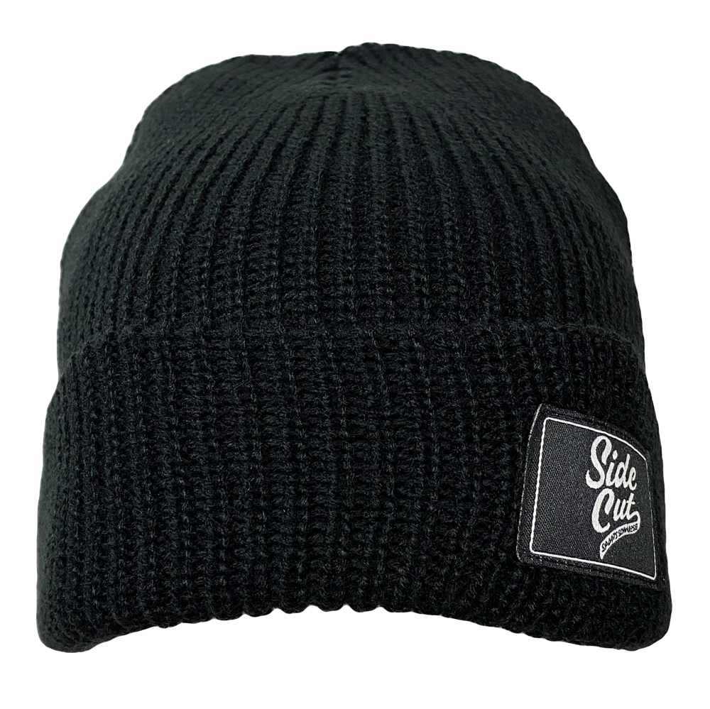 Bergsee Side Cut Cuff Beanie, Black
