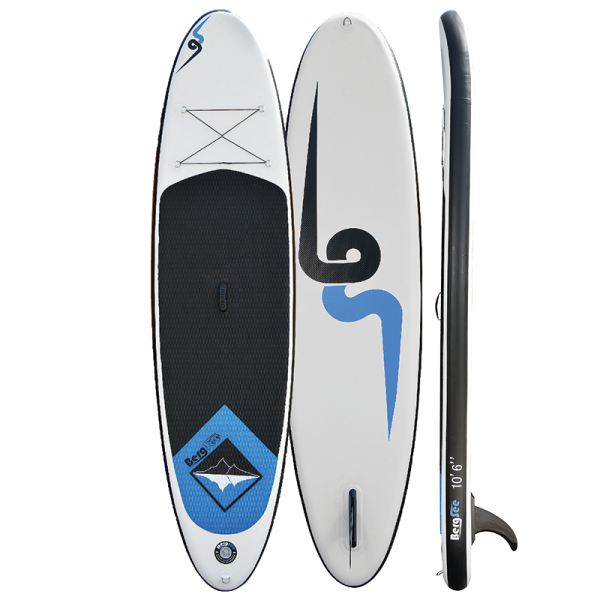 BergSee iSUP Set 10'6", White / Black / Blue, 10'6''x32''x6''
